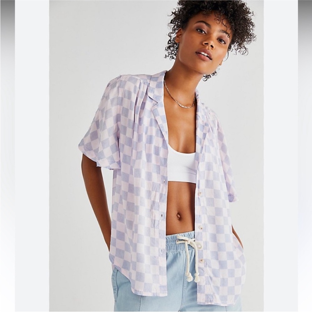 We The Free checkered oversized tee!